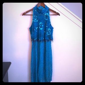Vintage bead and sequins cocktail dress